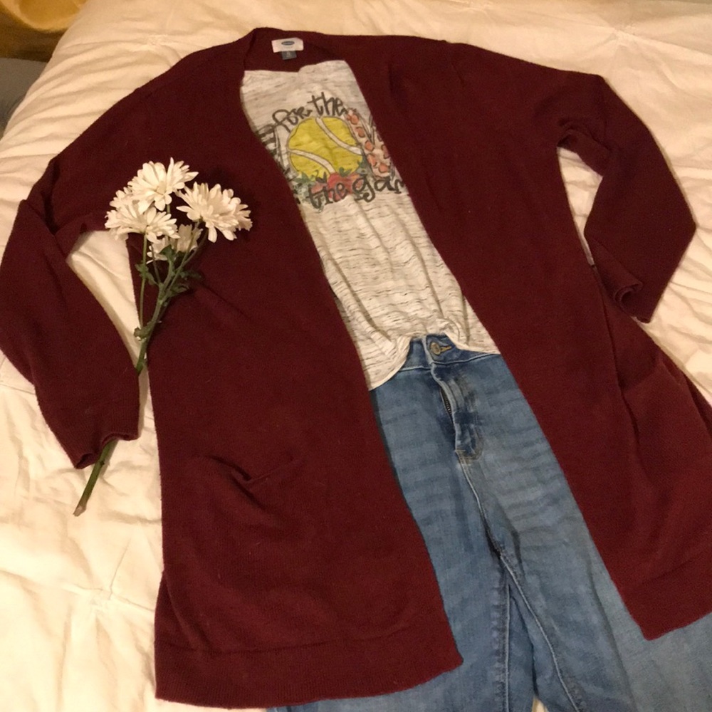 Maroon Cardigan